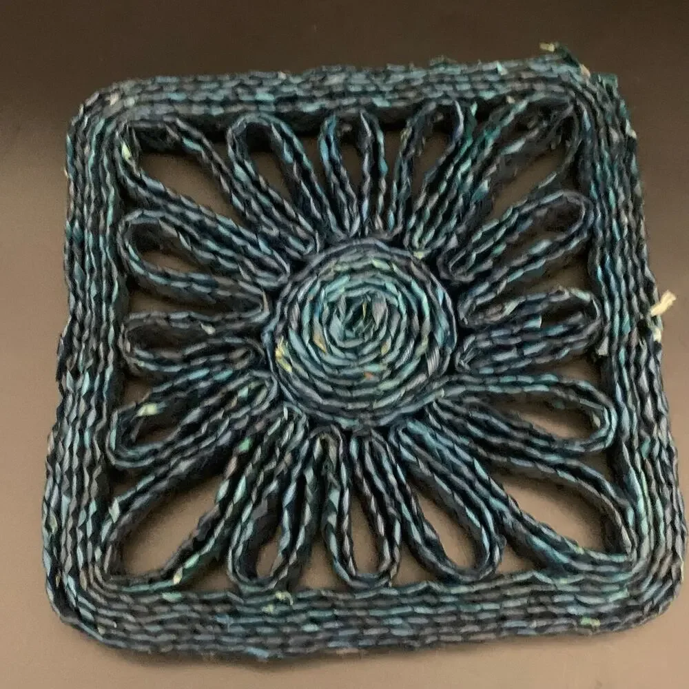 Vintage Woven Square Hot Pad Trivet
